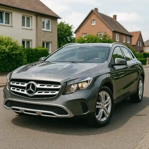 Ein gut erhaltenes, gebrauchtes Mittelklasse-Auto wird beim Autoankauf in Neuss begutachtet.